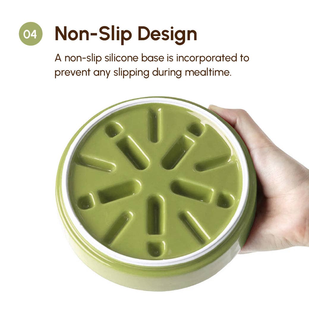 Slow Feeder Dog Bowl - Green