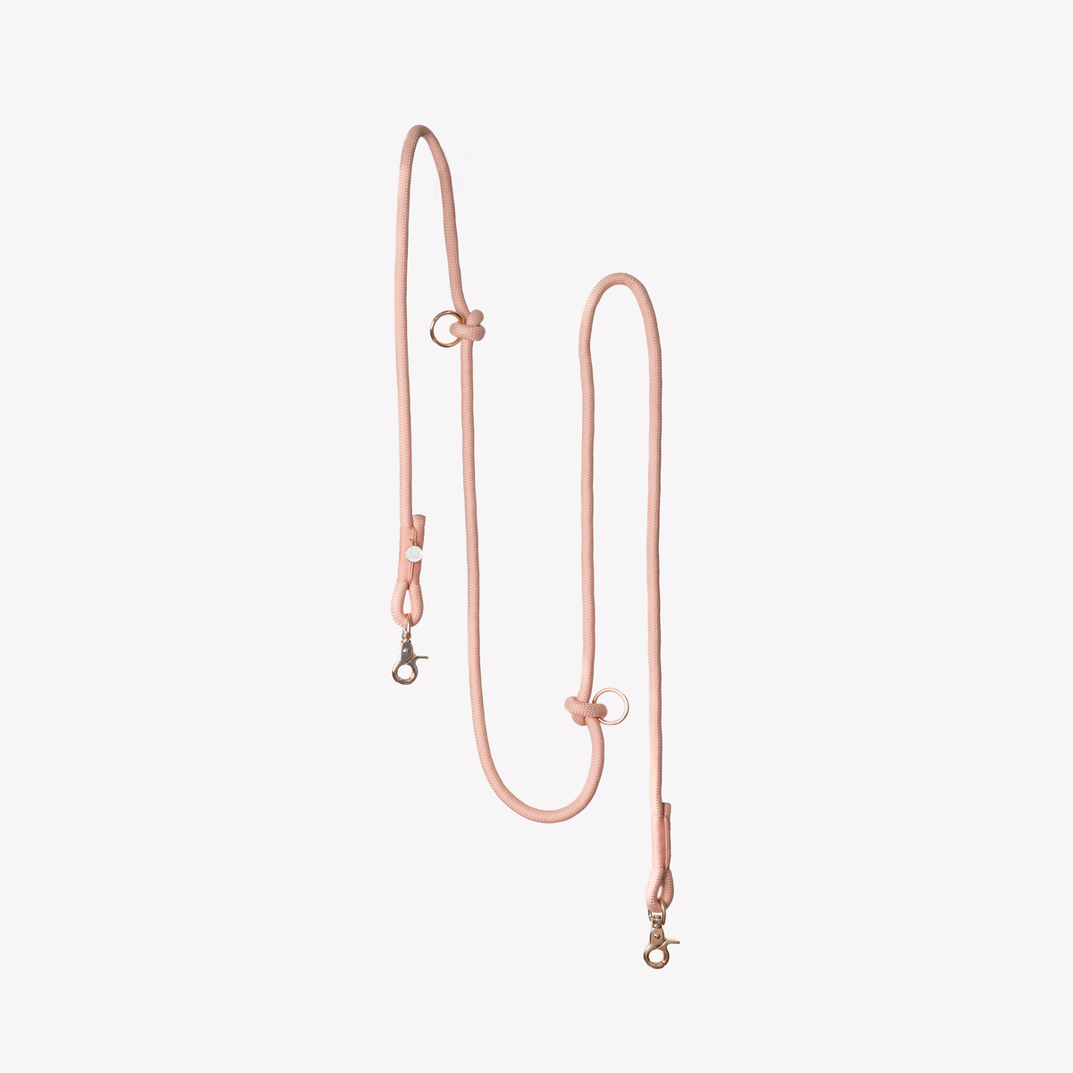 Hands Free Rope Leash - Powder Rose