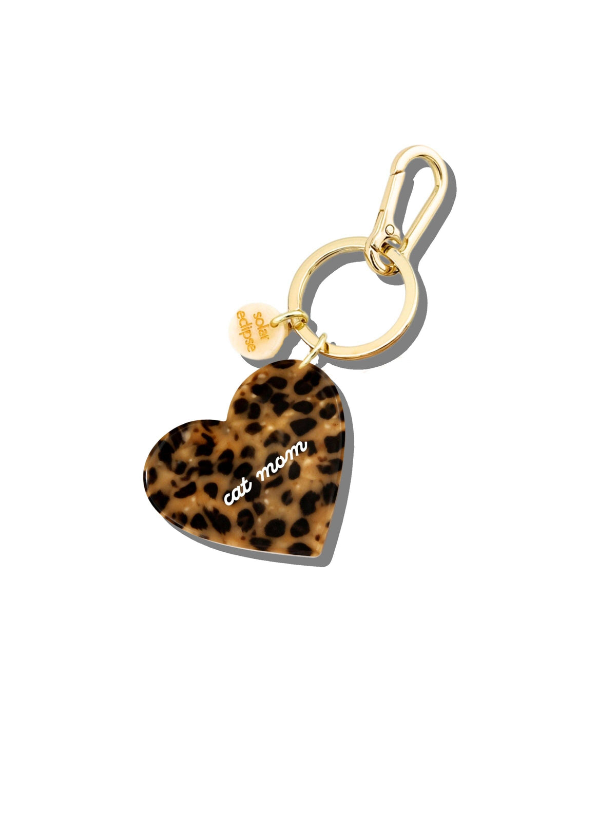 Hand-Painted Cat Mom Bag Charm + Keychain