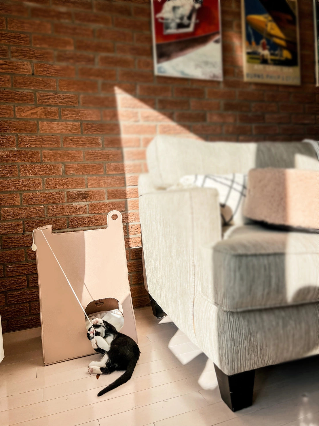 Minimalist Moka Felt Cat House