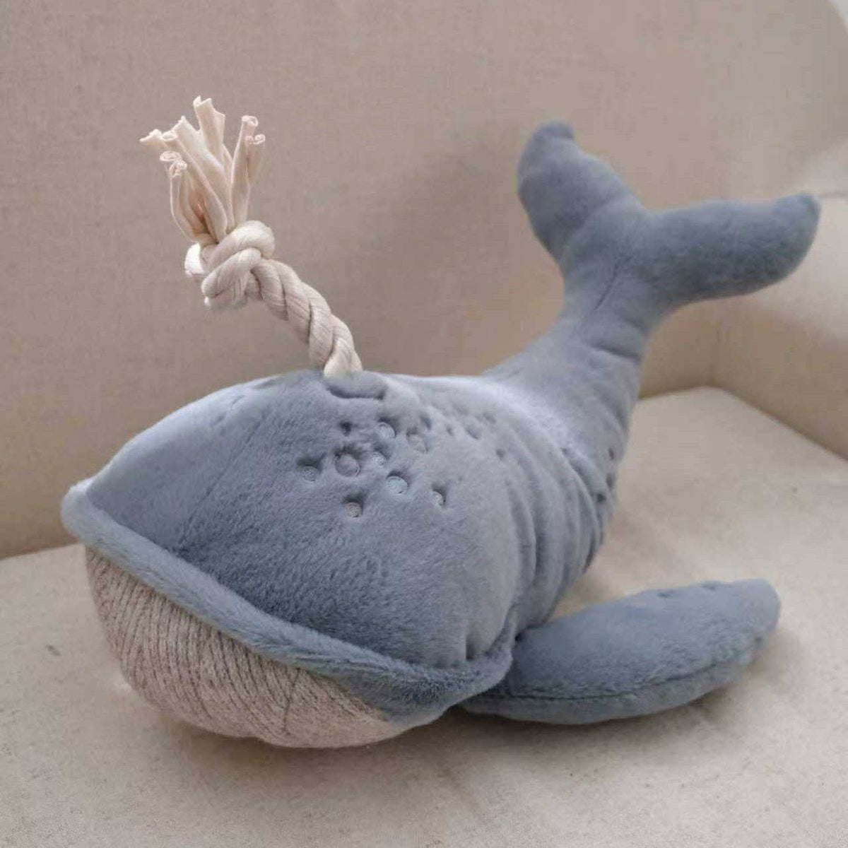 Wally the Whale Squeaky Cuddle Dog Toy
