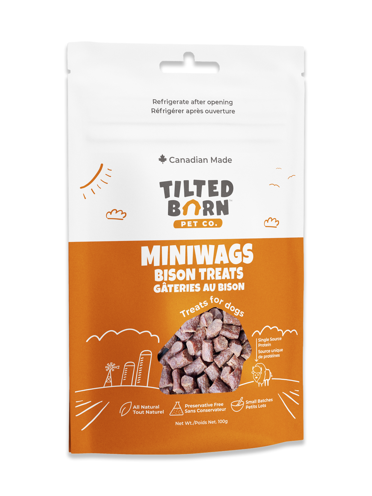 Bison Miniwags Treats For Dogs 100g/3.53 oz