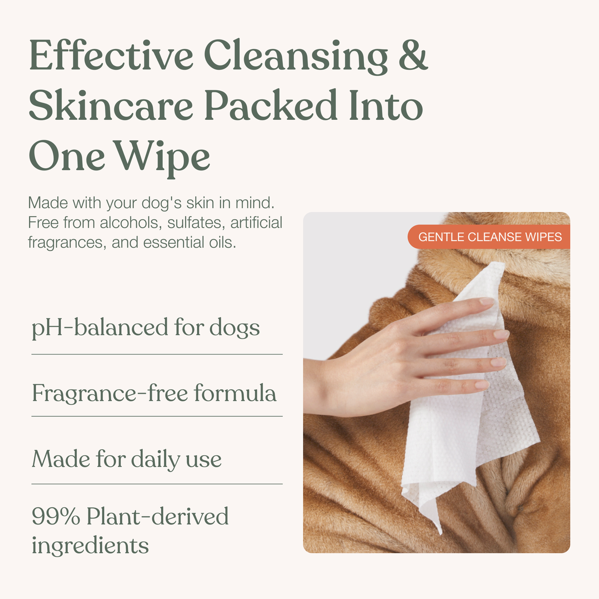 Gentle Cleanse Dog Wipes - 90 Wipes