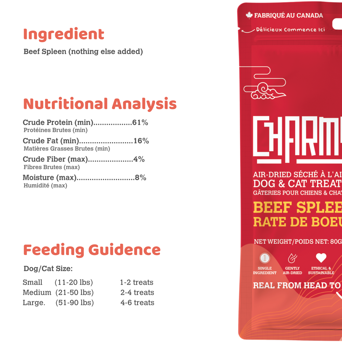 Beef Spleen - 80g / 2.8oz