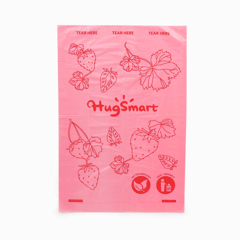 HugSmart Poop Bags - Strawberry - 8 pack