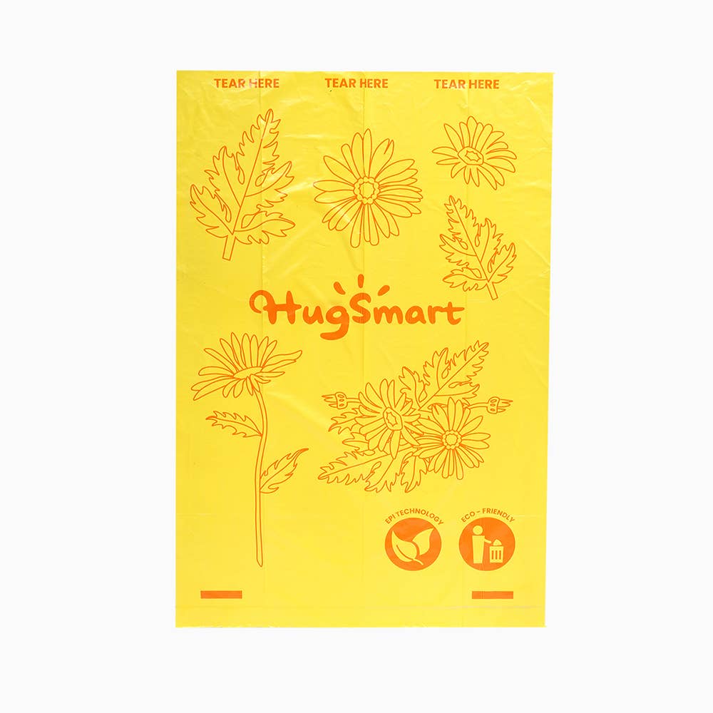 HugSmart Poop  Bags - Daisy - 8 pack