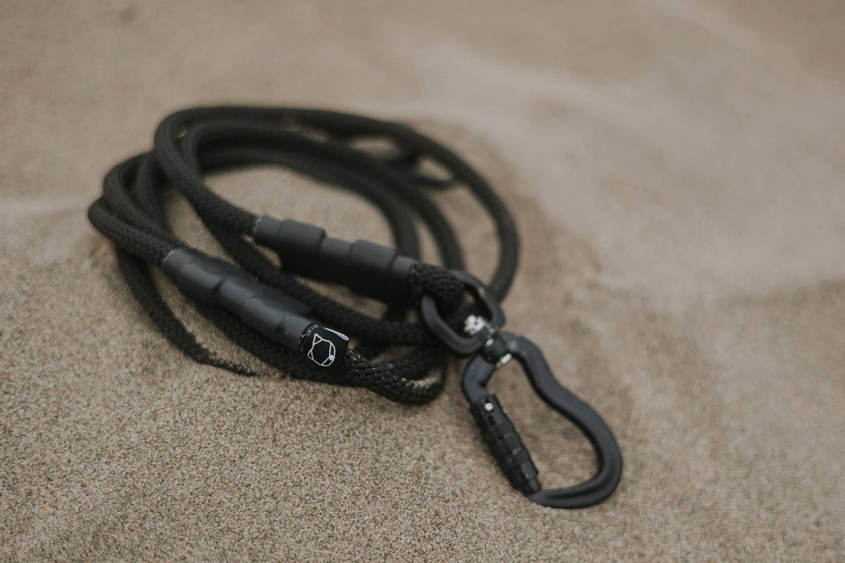 Ekko Leash - 6 FT - Black 7mm Climbing Rope
