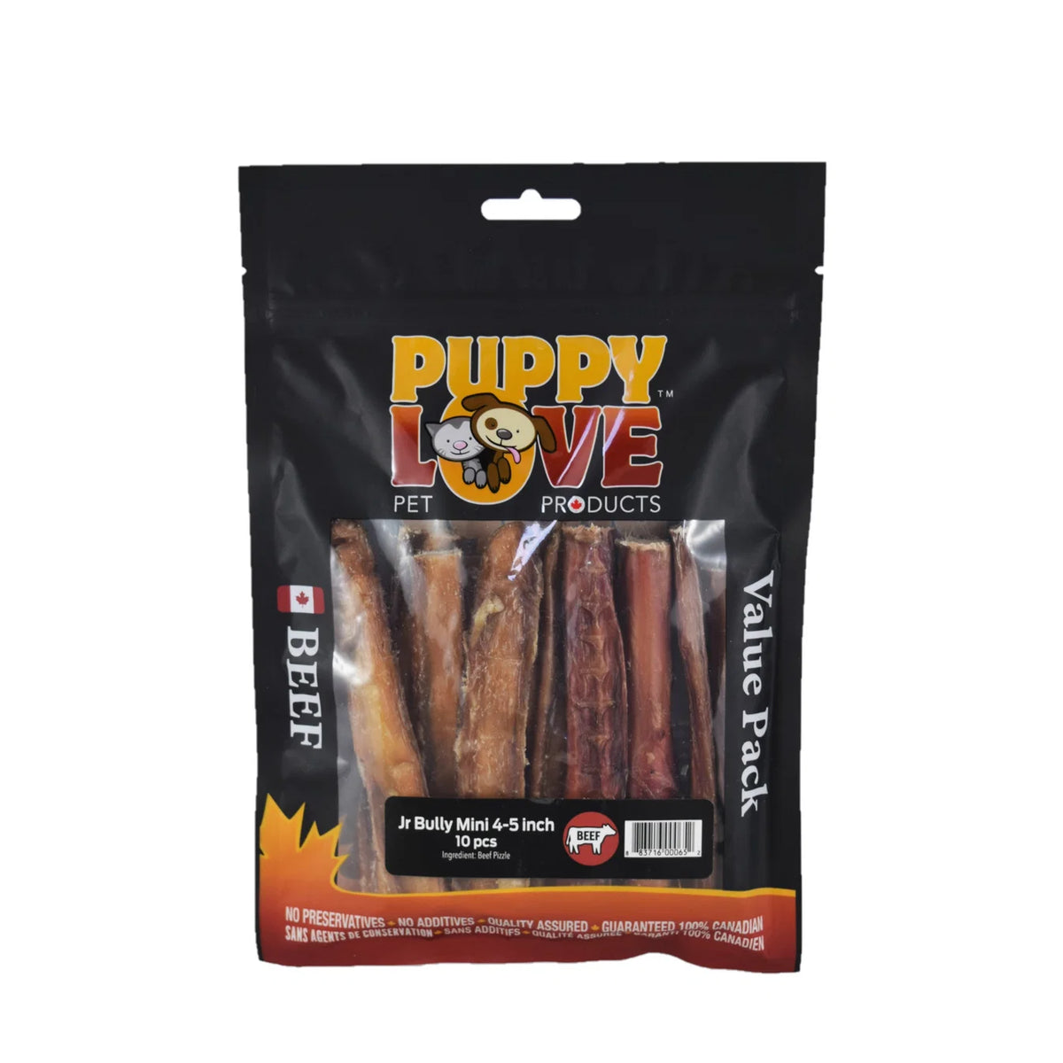 Jr Bully Mini 4"-5" - 10 Pack