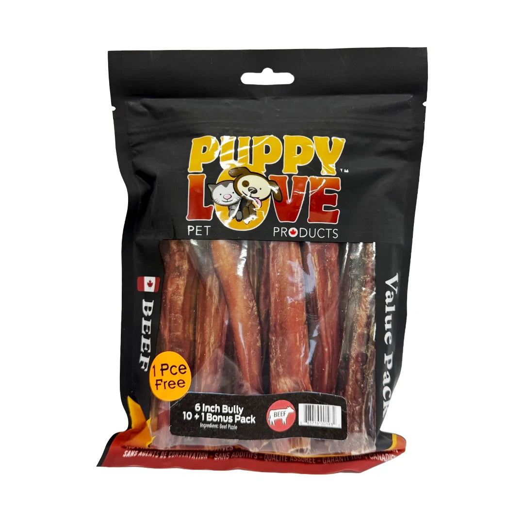 Beef Bully Stick 6" - 10 Pack