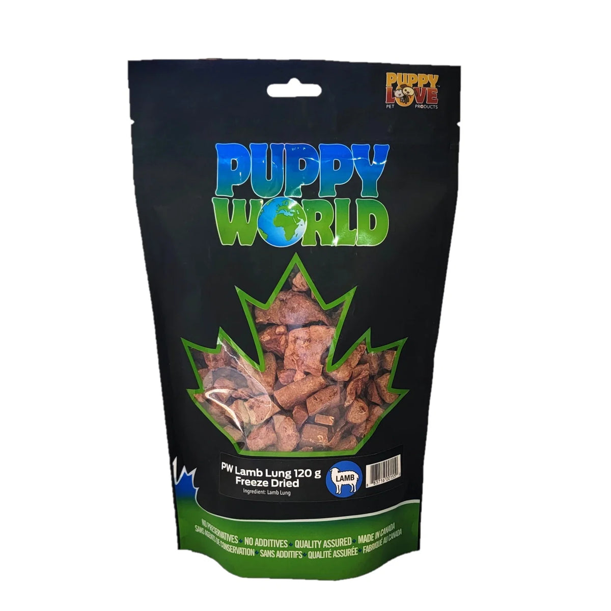 Puppy World Freeze Dried Lamb Lung - 120g