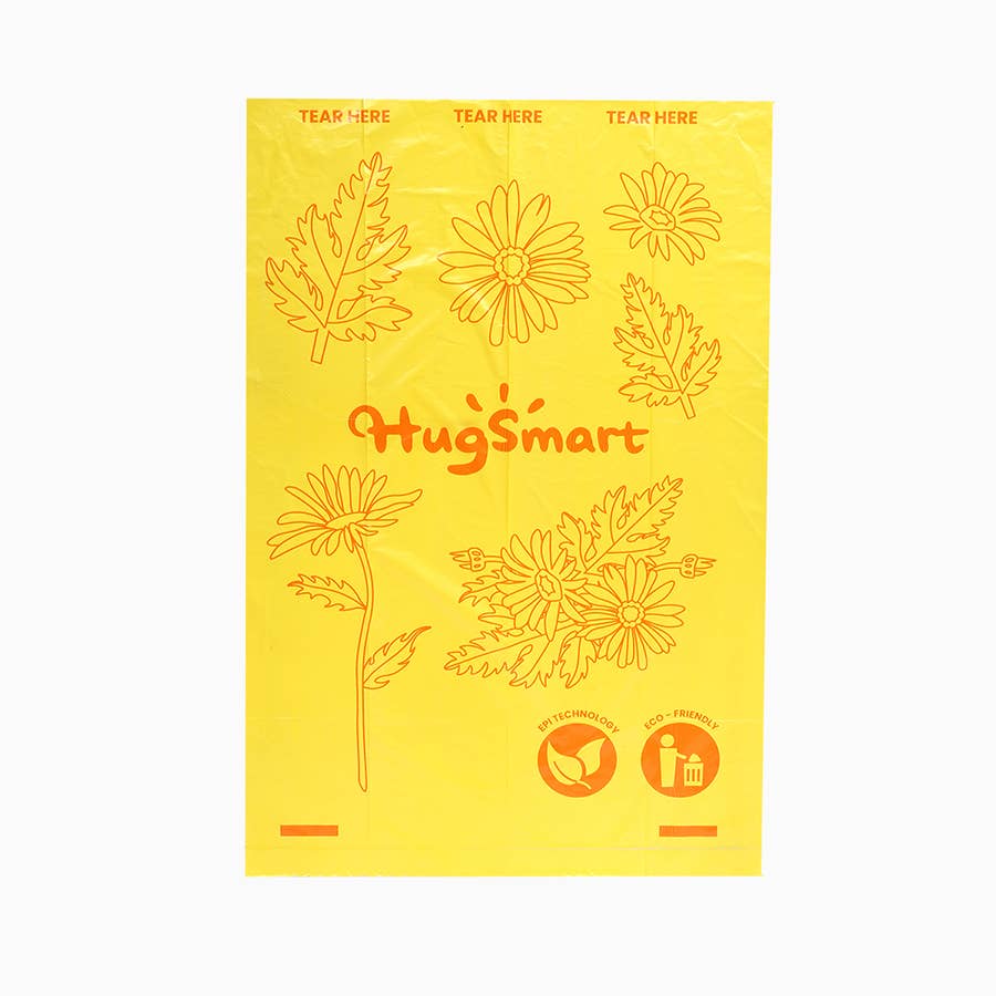 HugSmart Poop Bags - Daisy -  16 pack