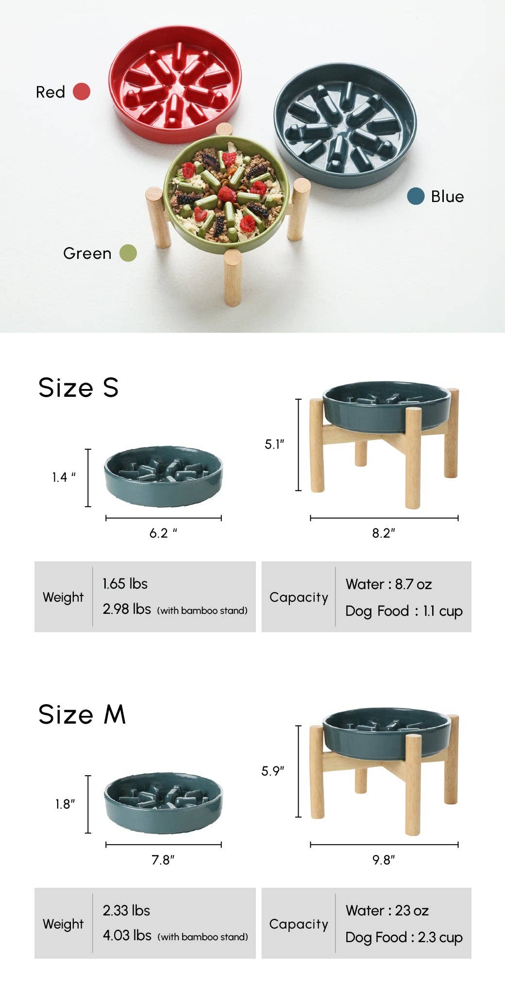 Slow Feeder Dog Bowl - Green