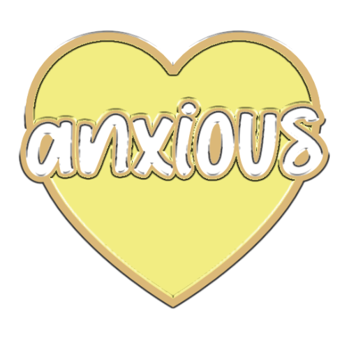 Yellow Anxious Heart Charm