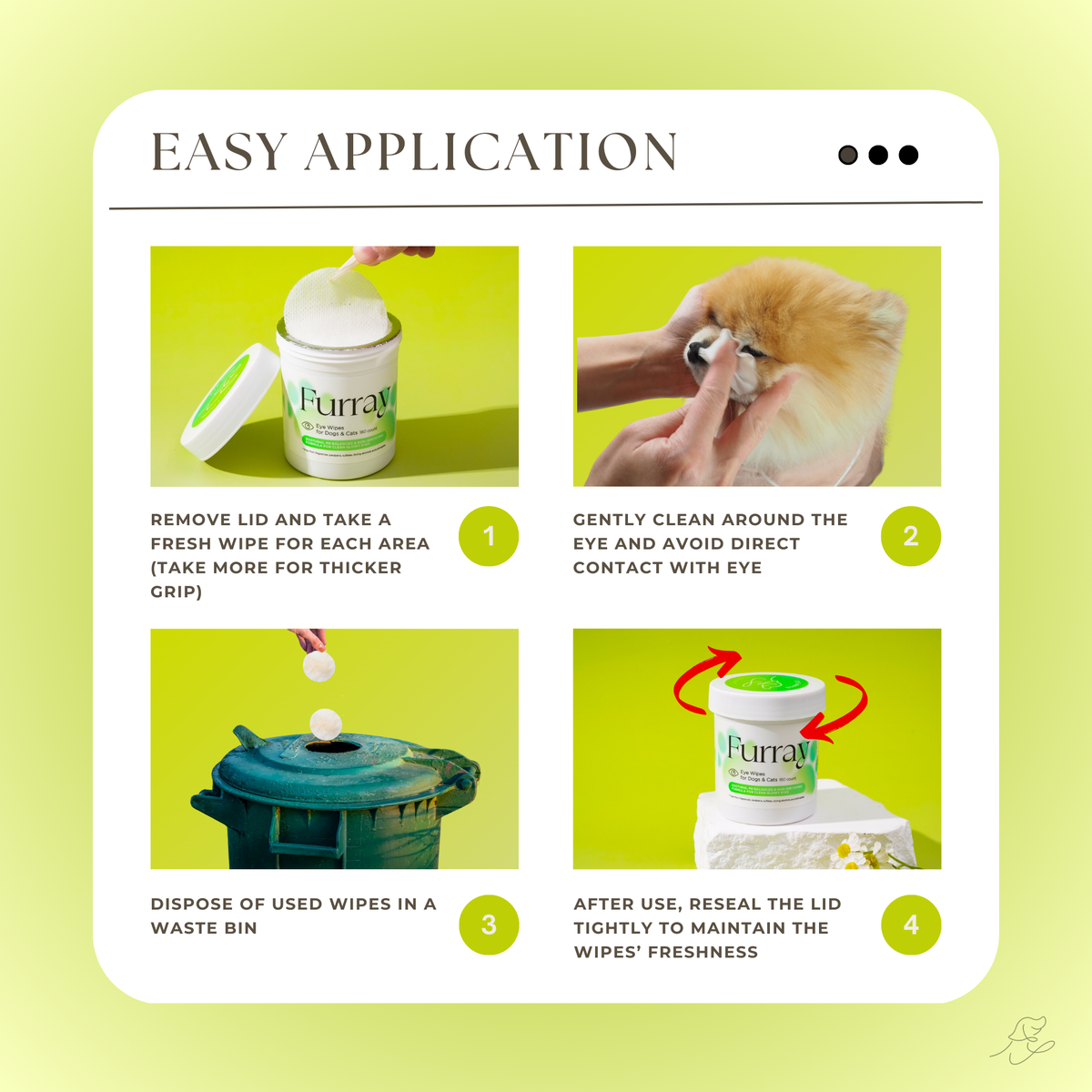 Eye Cleaning Wipes for Dogs & Cats (180 count)