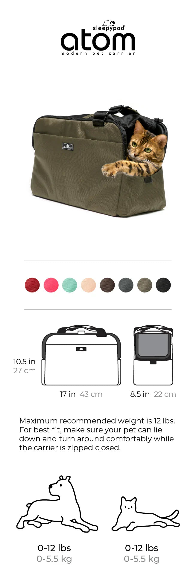 Sleepypod Atom Crash Tested Carrier - Chocolate Brown